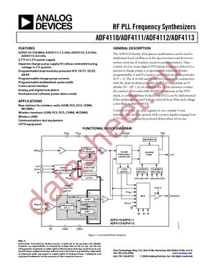 ADF4111BCPZ datasheet  